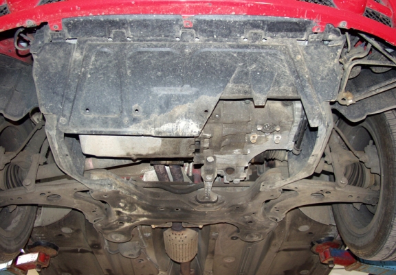 Steel sump guard for Volkswagen New Beetle