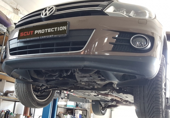 Steel sump guard for VW Tiguan