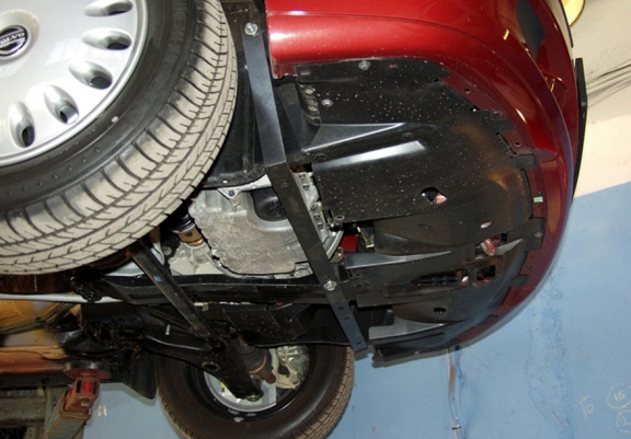 Steel sump guard for Volvo S40