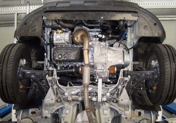 Steel sump guard for Fiat Fiorino