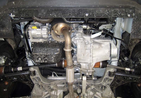 Steel sump guard for Fiat Fiorino