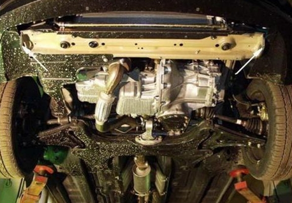 Steel sump guard for Chevrolet Kalos