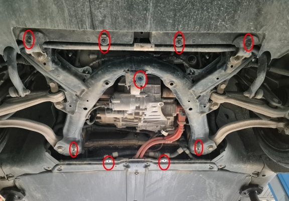 Front electric motor guard for Tesla Model Y AWD