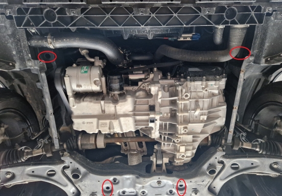 Aluminum sump guard for BAIC Beijing X75