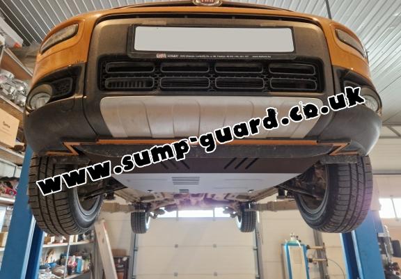 Steel sump guard for Fiat Panda 4x2