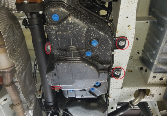 Steel AdBlue tank guard for Ford Transit