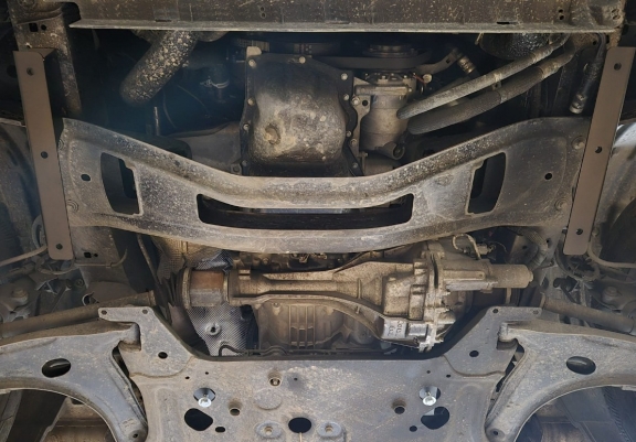 Aluminum sump guard for Ford Transit 4x4