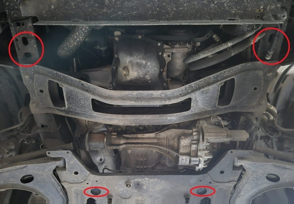 Aluminum sump guard for Ford Transit 4x4