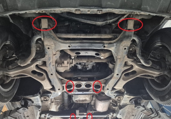 Steel sump guard for VW Touareg 7P