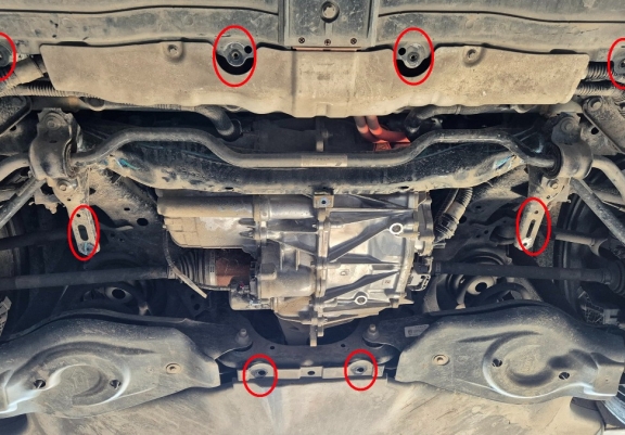 Rear electric aluminum motor guard - Tesla Model Y