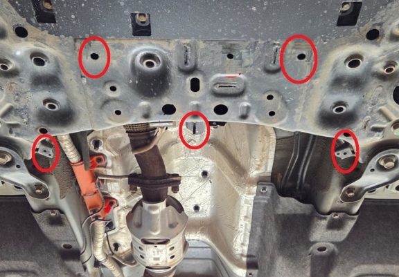 Steel sump guard for Hyundai Tucson