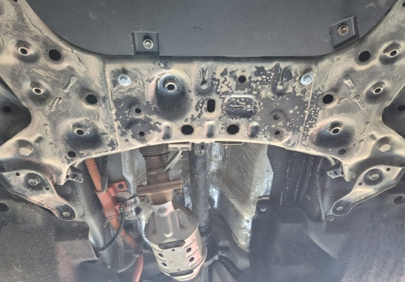 Steel sump guard for Hyundai Tucson