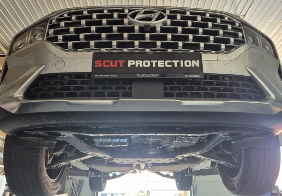Steel sump guard for Hyundai Santa Fe