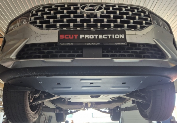 Steel sump guard for Hyundai Santa Fe