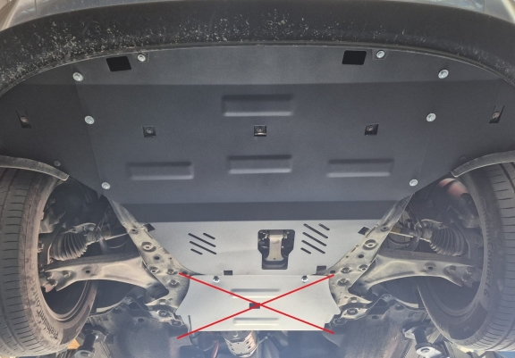 Steel sump guard for Hyundai Santa Fe