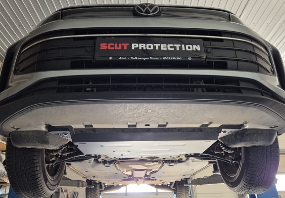 Steel sump guard for VW Tiguan