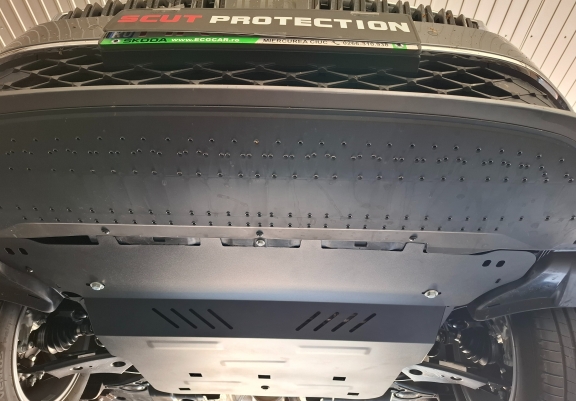 Steel sump guard for Skoda Superb 4