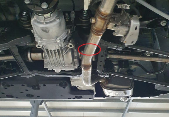 Aluminium EGR valve guard  for Dacia Duster