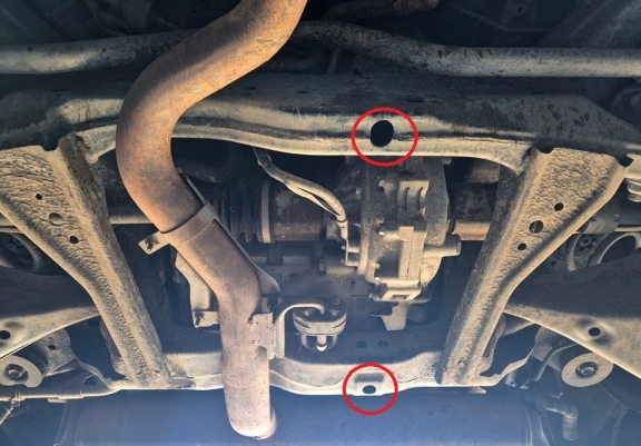 Aluminum diferential guard for Nissan X-Trail T33