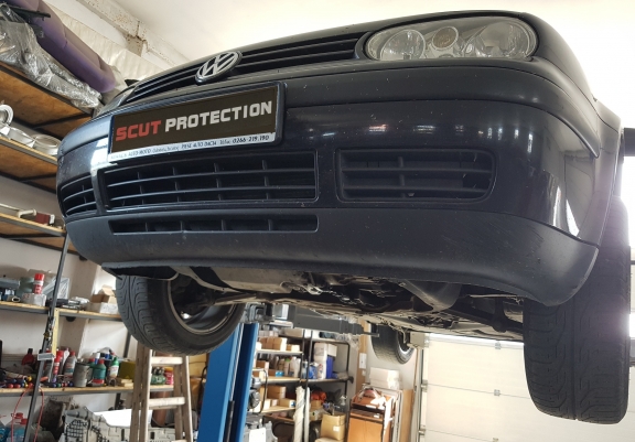 Aluminum sump guard for Audi A3