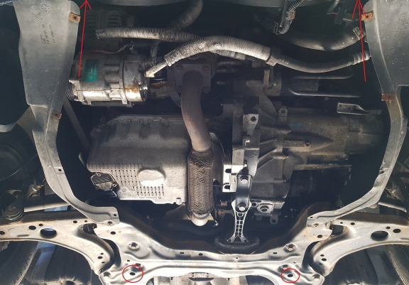 Aluminum sump guard for Audi A3