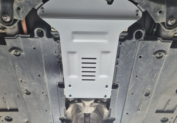 Aluminum catalytic converter guard/cat lock for Toyota C-HR
