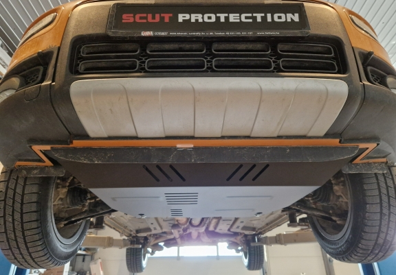 Steel sump guard for Fiat Panda 4x2