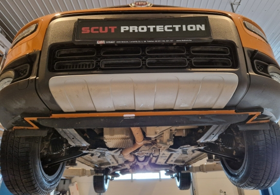 Steel sump guard for Fiat Panda 4x2