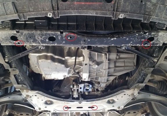 Aluminium  sump guard for Renault Kadjar