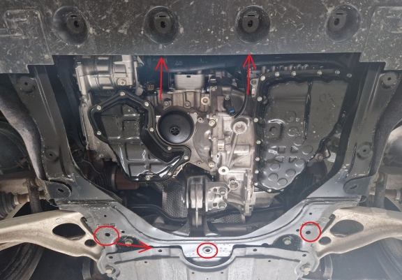 Aluminium  sump guard for Renault Austral