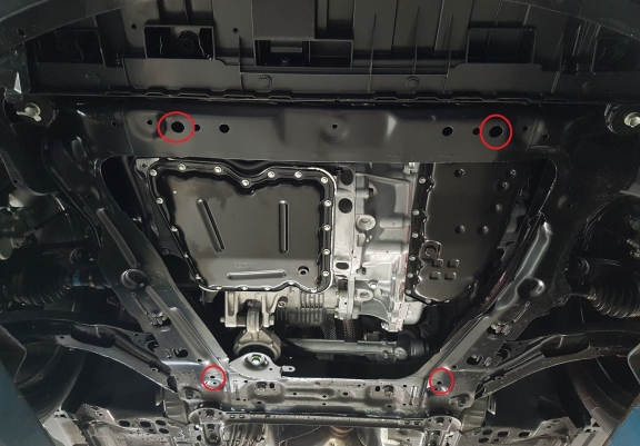 Aluminium  sump guard for Renault Koleos