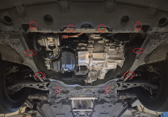 Steel sump guard for Toyota C-HR