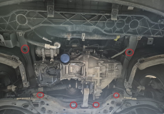 Steel sump guard for Hyundai IX35