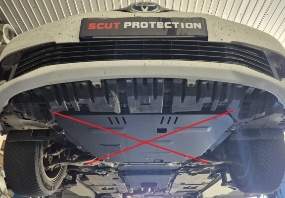 Steel catalytic converter guard/cat lock for Lexus CT200H