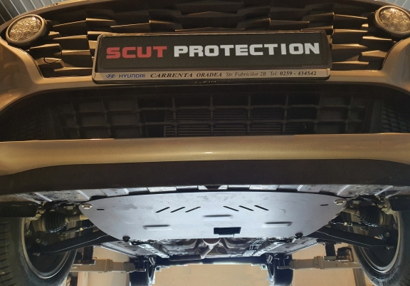 Steel sump guard for Hyundai Solaris