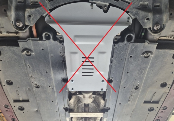 Aluminum catalytic converter guard/cat lock for Lexus UX