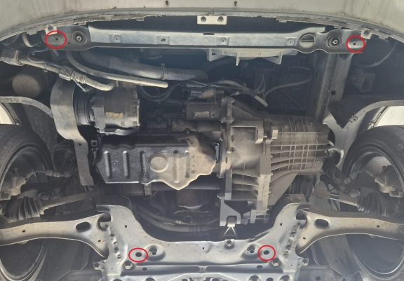 Steel sump guard for Ford Transit Connect