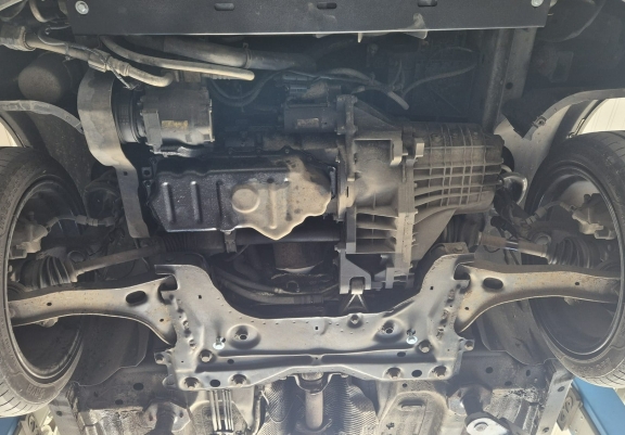 Steel sump guard for Ford Transit Connect