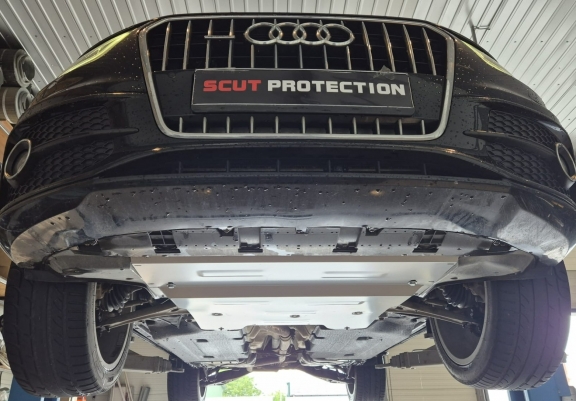 Aluminum sump guard for Audi Q2