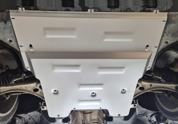 Aluminum sump guard for Audi Q2