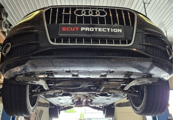 Aluminum sump guard for Audi Q2
