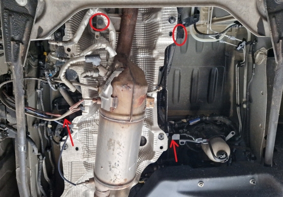 Steel catalytic converter guard/cat lock for Renault Trafic