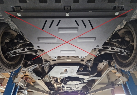 Steel catalytic converter guard/cat lock for Renault Trafic