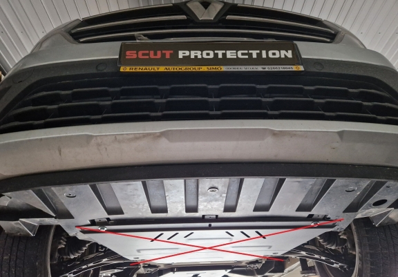 Steel catalytic converter guard/cat lock for Renault Trafic