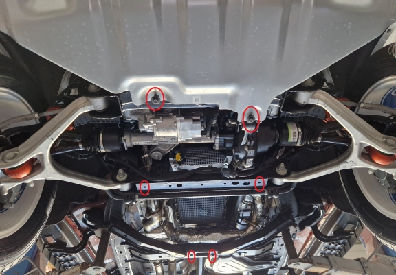 Aluminum gearbox guard for Volkswagen Amarok