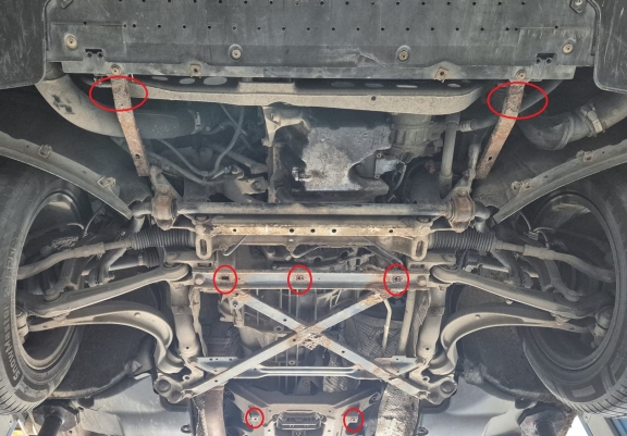 Steel sump guard for Audi A4 B8, petrol