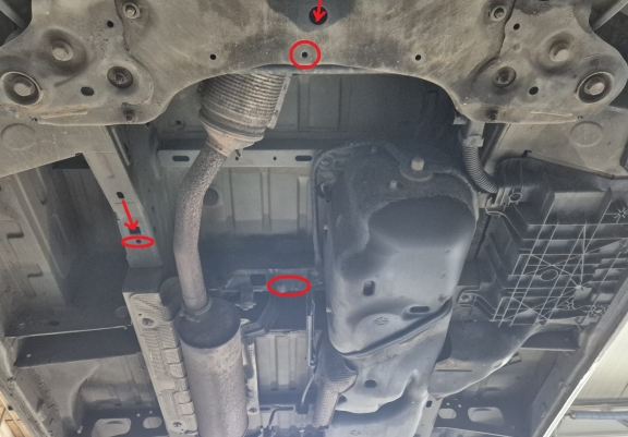 Steel catalytic converter guard/cat lock for Renault Master