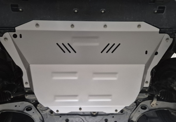 Aluminum sump guard for the protection of the engine and the gearbox for Ford Tourneo Custom