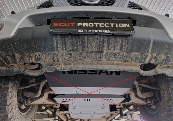 Aluminum gearbox guard for Nissan Pathfinder