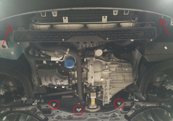 Aluminum sump guard for Kia C eed